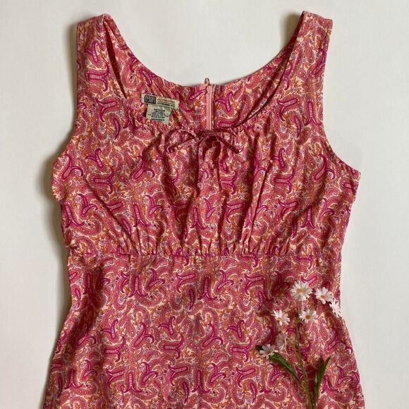 Y2K pink paisley midi dress - Picture 1 of 6